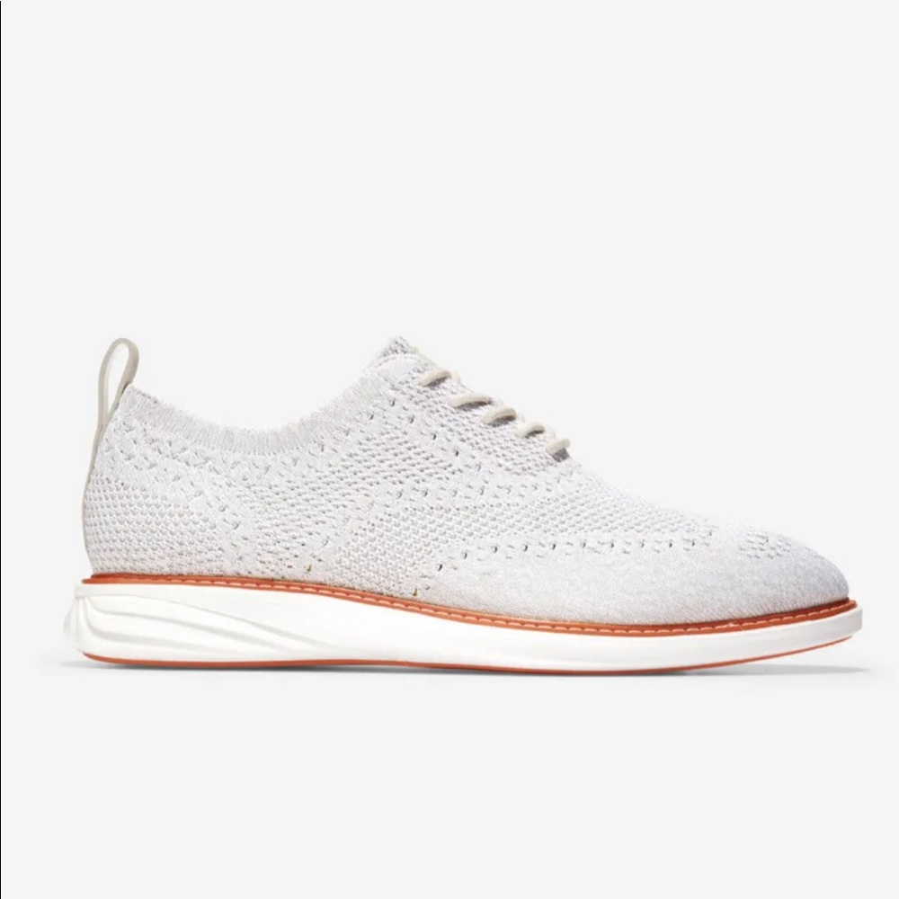 COPY Cole Haan Men Grand Evolution Stitch Lite Ox Grey White Lace up oxfords 13